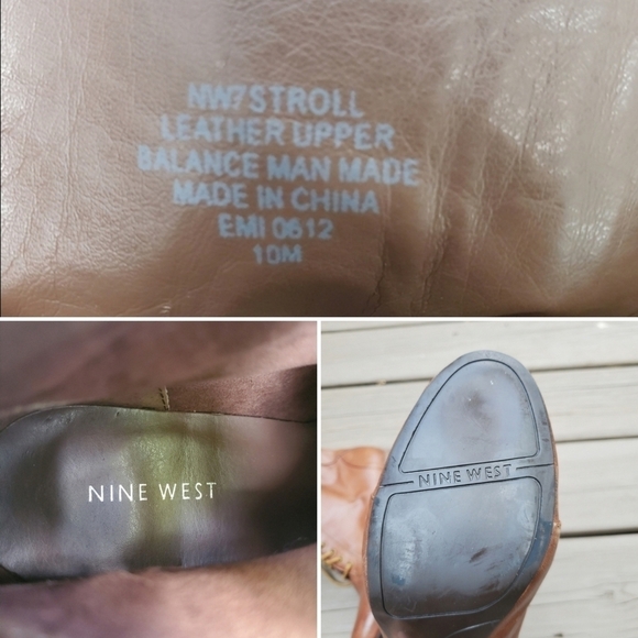 Vintage 90s y2k Brown Leather Lace Up Chunky Heel Victorian Granny Ankle Boot 10 - Picture 8 of 9